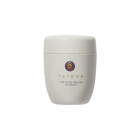 TATCHA Rice Polish front jar showing packaging and elegant design benefits clarity