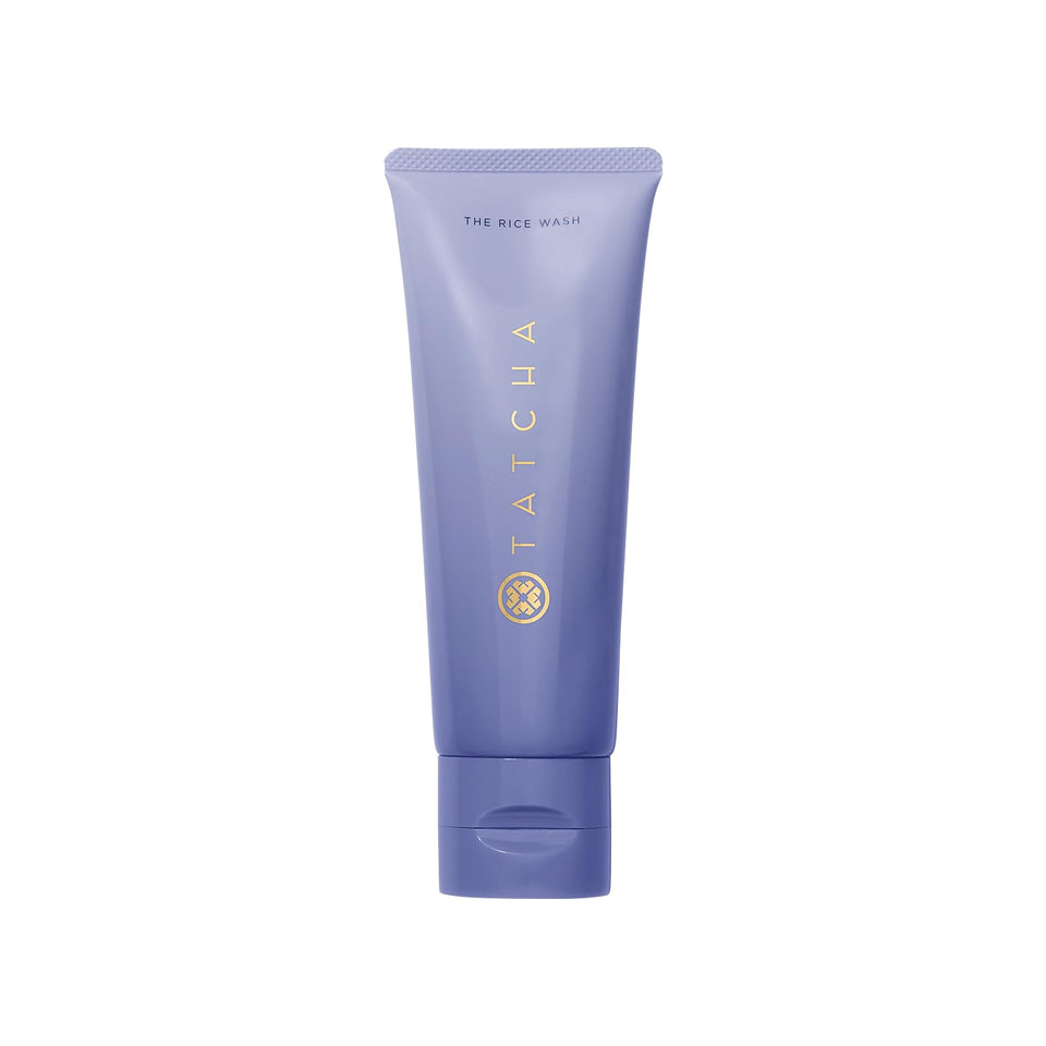 TATCHA rice wash front packaging showing clean jar and logo for trusted luxury cleansing