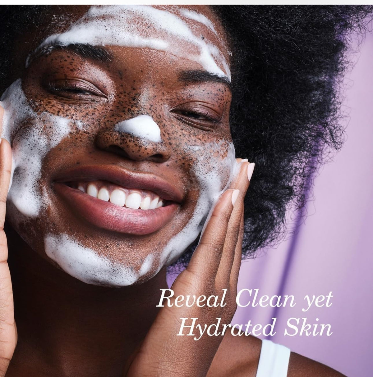 TATCHA rice wash creamy texture close-up highlighting gentle exfoliation benefit