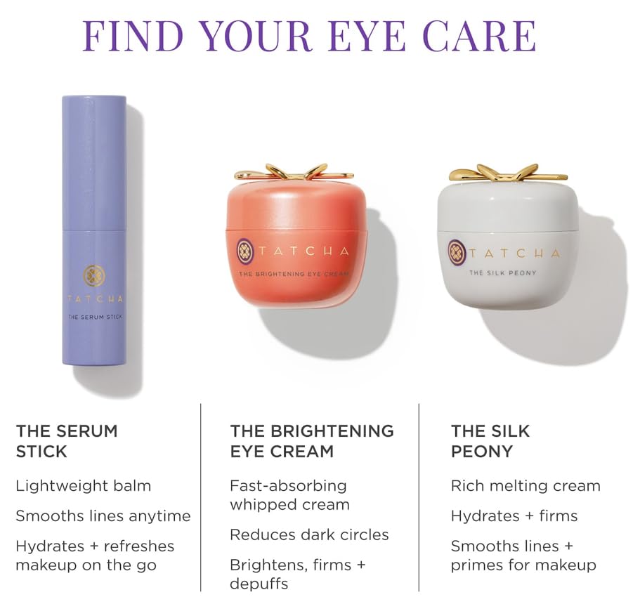 TATCHA serum stick on vanity with mirror for quick touch-ups and lifestyle convenience