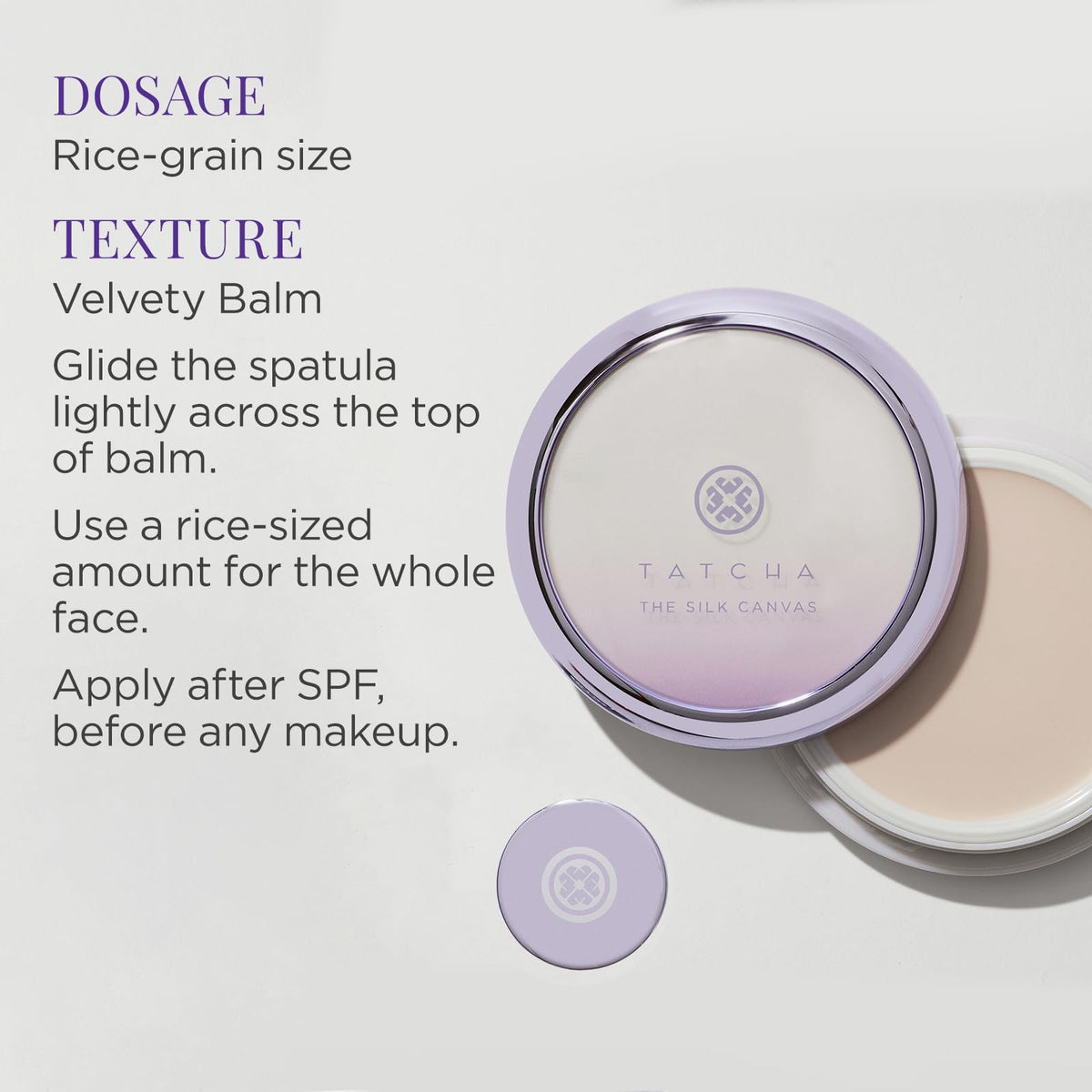 TATCHA Silk Canvas tucked into a makeup bag illustrating portability benefit