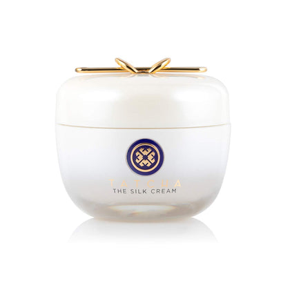 TATCHA silk cream jar front view showing elegant packaging and hydration benefit