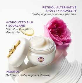 TATCHA silk cream on vanity as part of nighttime routine for restorative hydration