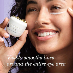 TATCHA close-up of cream texture highlighting smoothing silk-protein finish