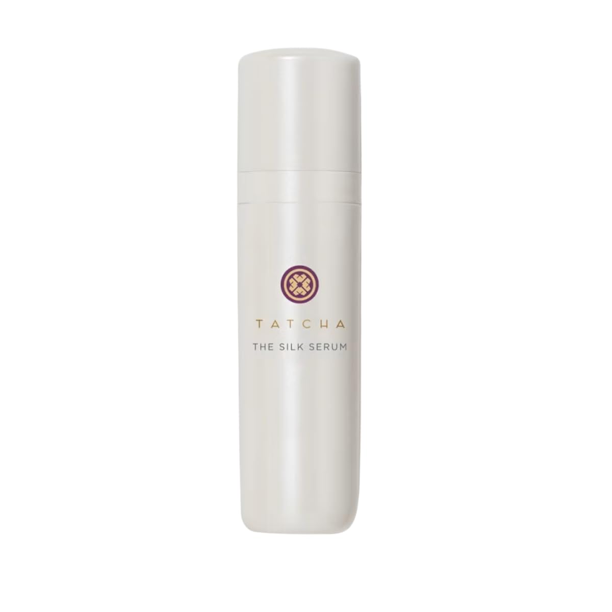 TATCHA silk serum front bottle showing elegant packaging and luxury benefit