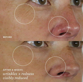TATCHA silk serum with cranberry and sea fennel ingredients showing botanical benefit