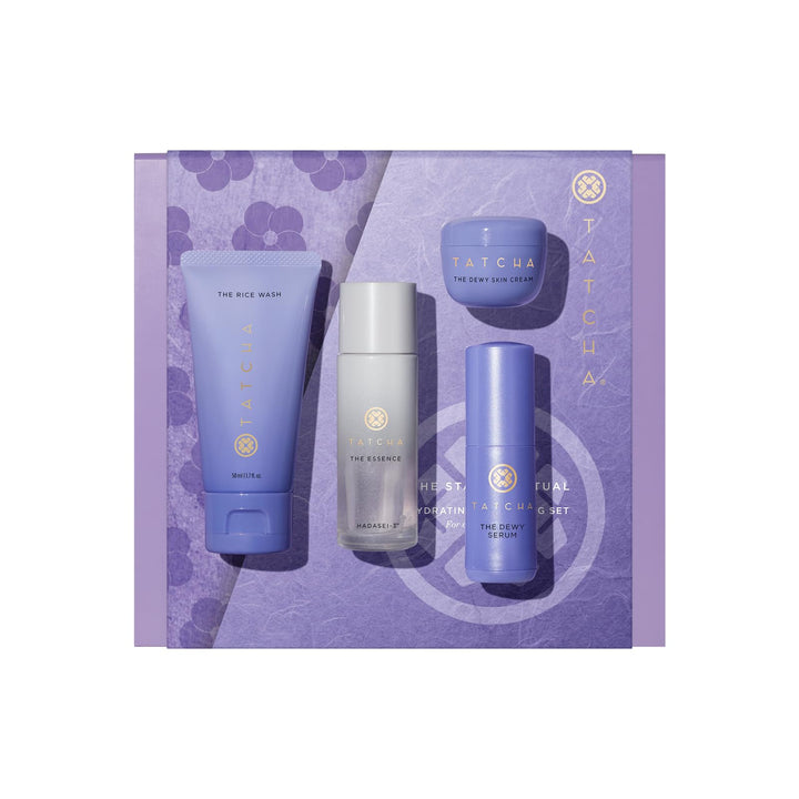 TATCHA starter set front packaging shown neatly arranged, great for gifting