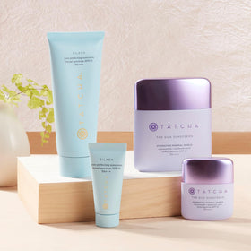 TATCHA sunscreen applied before foundation, illustrates matte primer benefit