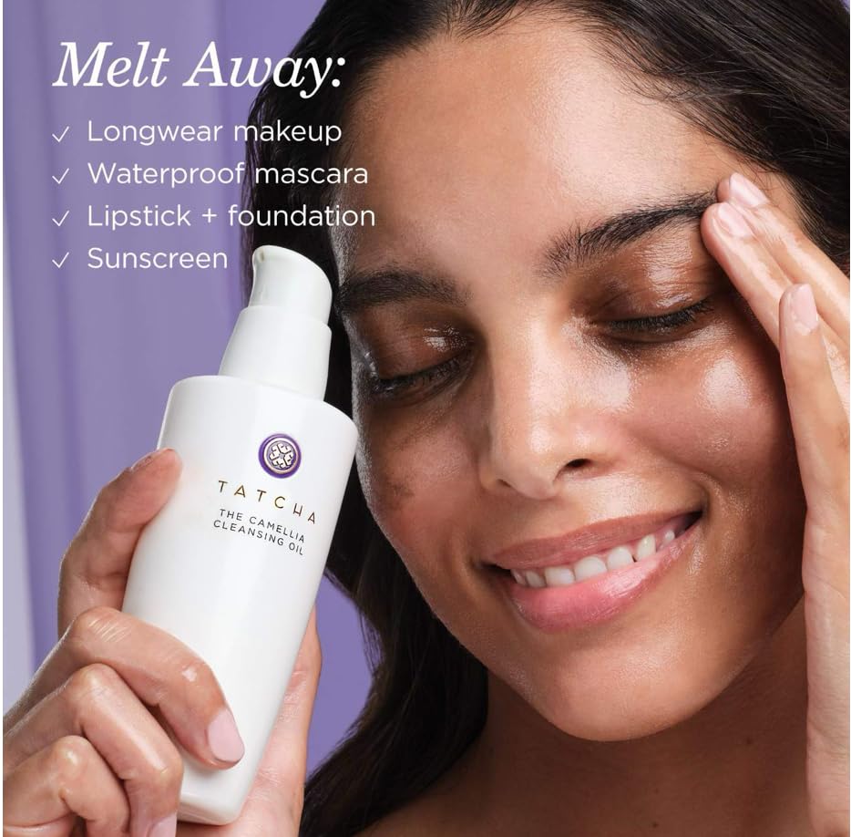 Closeup of silky cleansing oil texture demonstrating smooth application