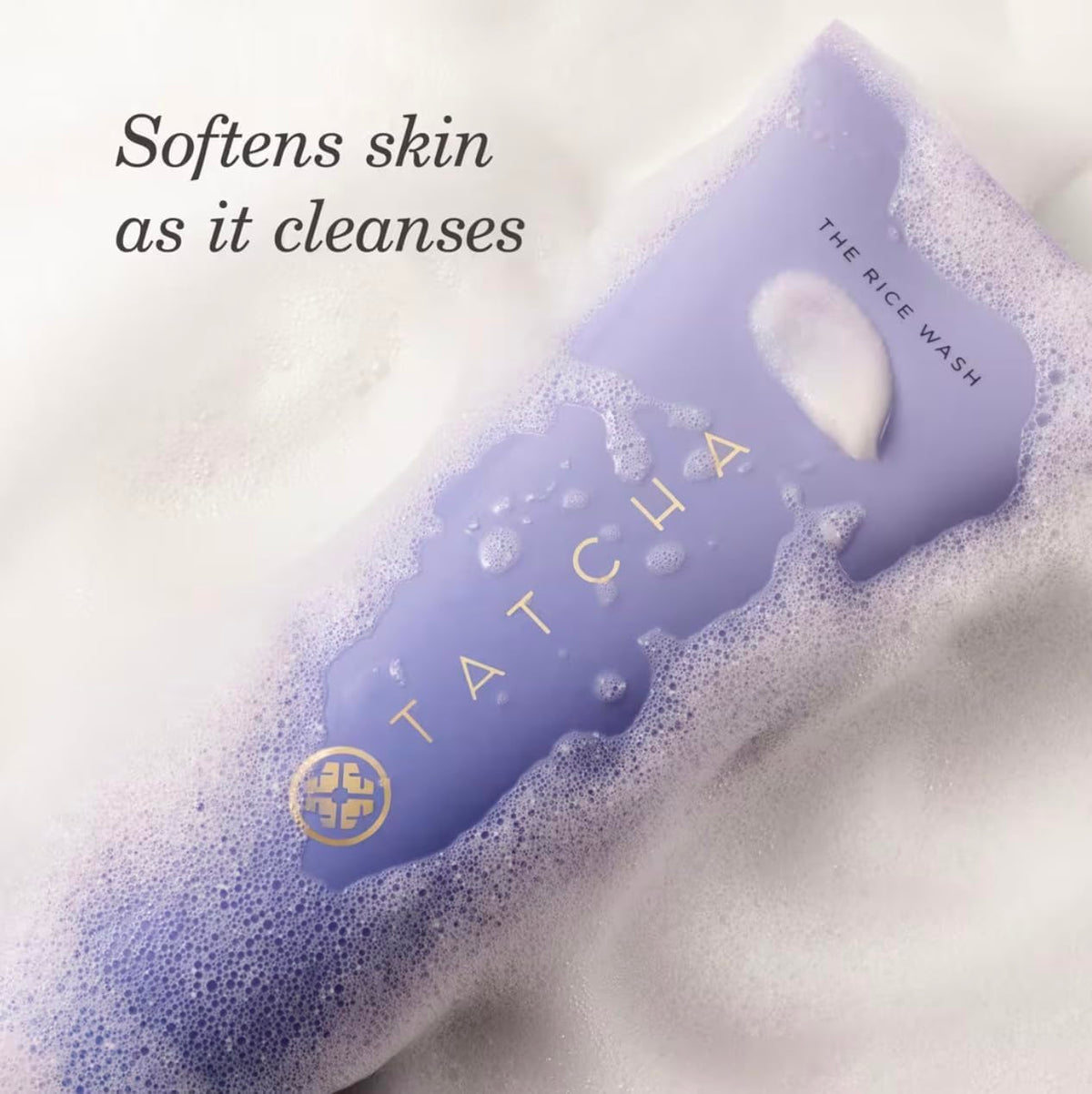 TATCHA close-up of creamy texture highlighting gentle formulation