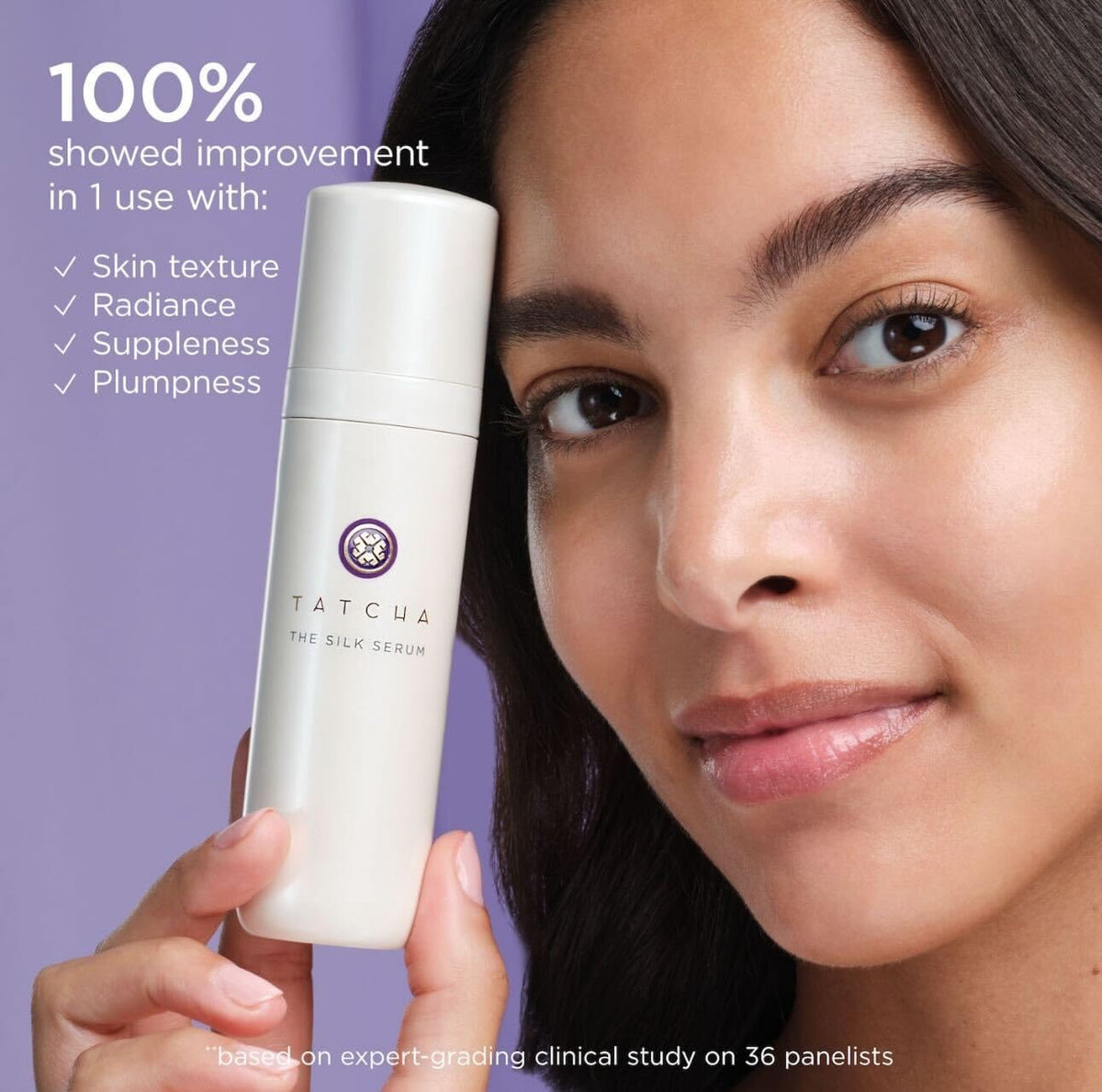 TATCHA The Silk Peony eye cream tube detail conveying targeted eye hydration
