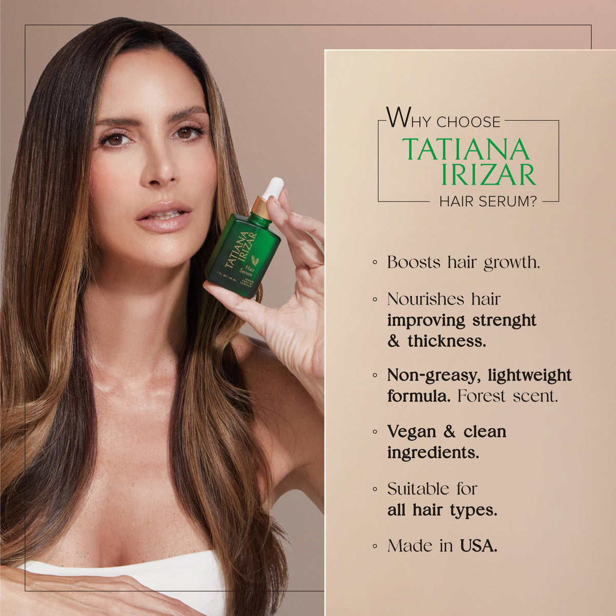 Tatiana Irizar botanical ingredients flatlay highlighting rosemary, amla and nettle benefits