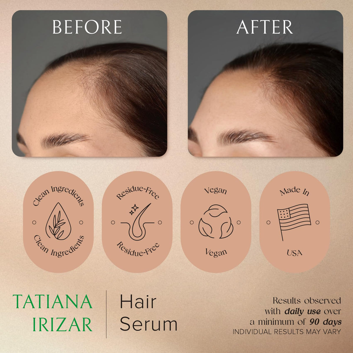 Tatiana Irizar label and certifications showing made-in-USA and IBA membership benefit