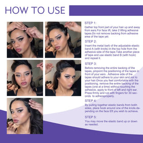 TDZLDM applying tape under chin to reduce double chin appearance