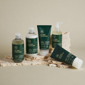 Tea Tree finished blowout in lifestyle setting for glossy look