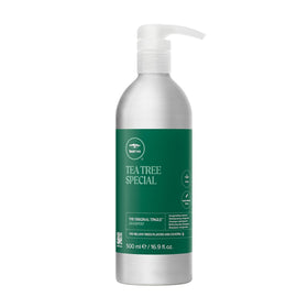 Tea Tree aluminum bottle front view showing brand and clean packaging benefit