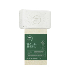 Tea Tree body bar front packaging showing brand and bar for easy identification and benefit