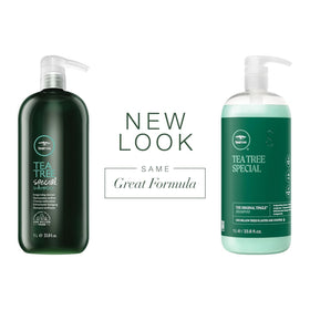Tea Tree conditioner cream closeup texture, smoothens and detangles hair effectively