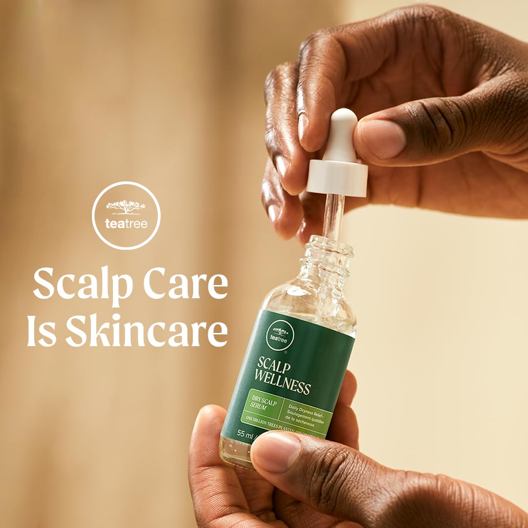 Tea Tree serum texture close-up on hand, highlights lightweight fast-absorbing feel