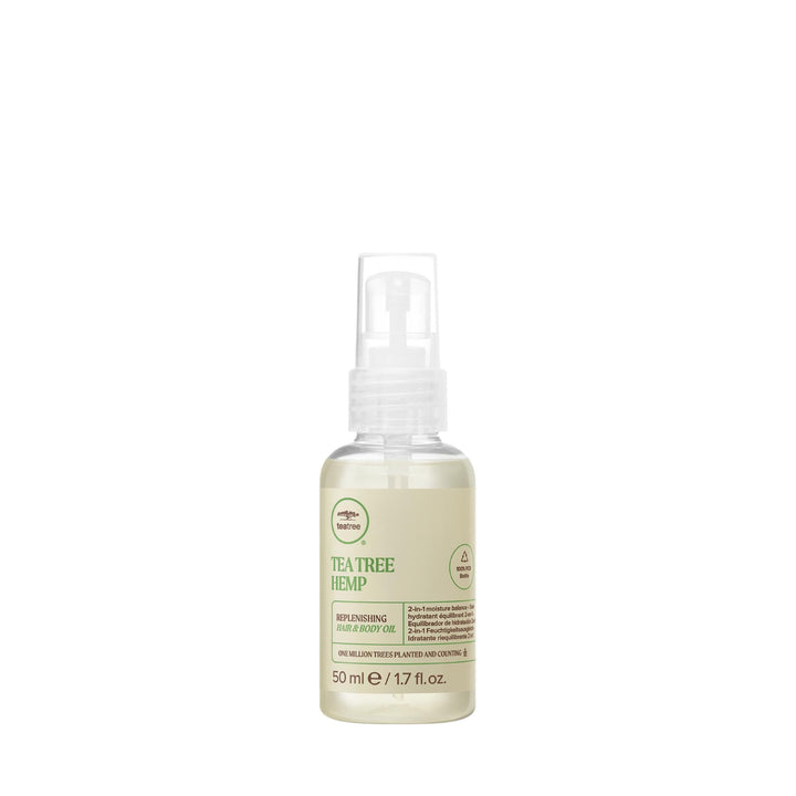 Tea Tree front bottle showing label and travel-sized convenience benefits