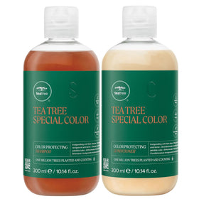 Tea Tree Paul Mitchell front packaging showing both bottles and gift presentation benefits preserving color