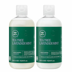 Tea Tree front packaging showing shampoo conditioner and ornament, calming holiday gift