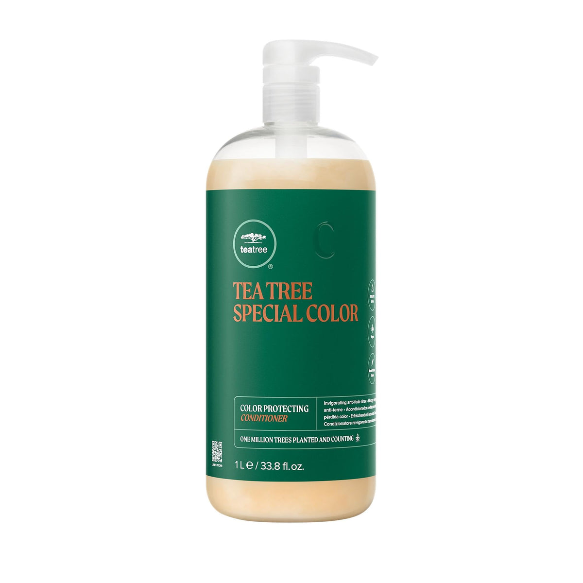 Tea Tree front packaging bottle showing 33.8 fl oz and color-protecting claim