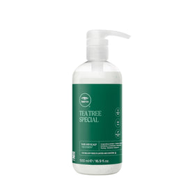 Tea Tree front label showing product name and size, highlighting nourishing benefits