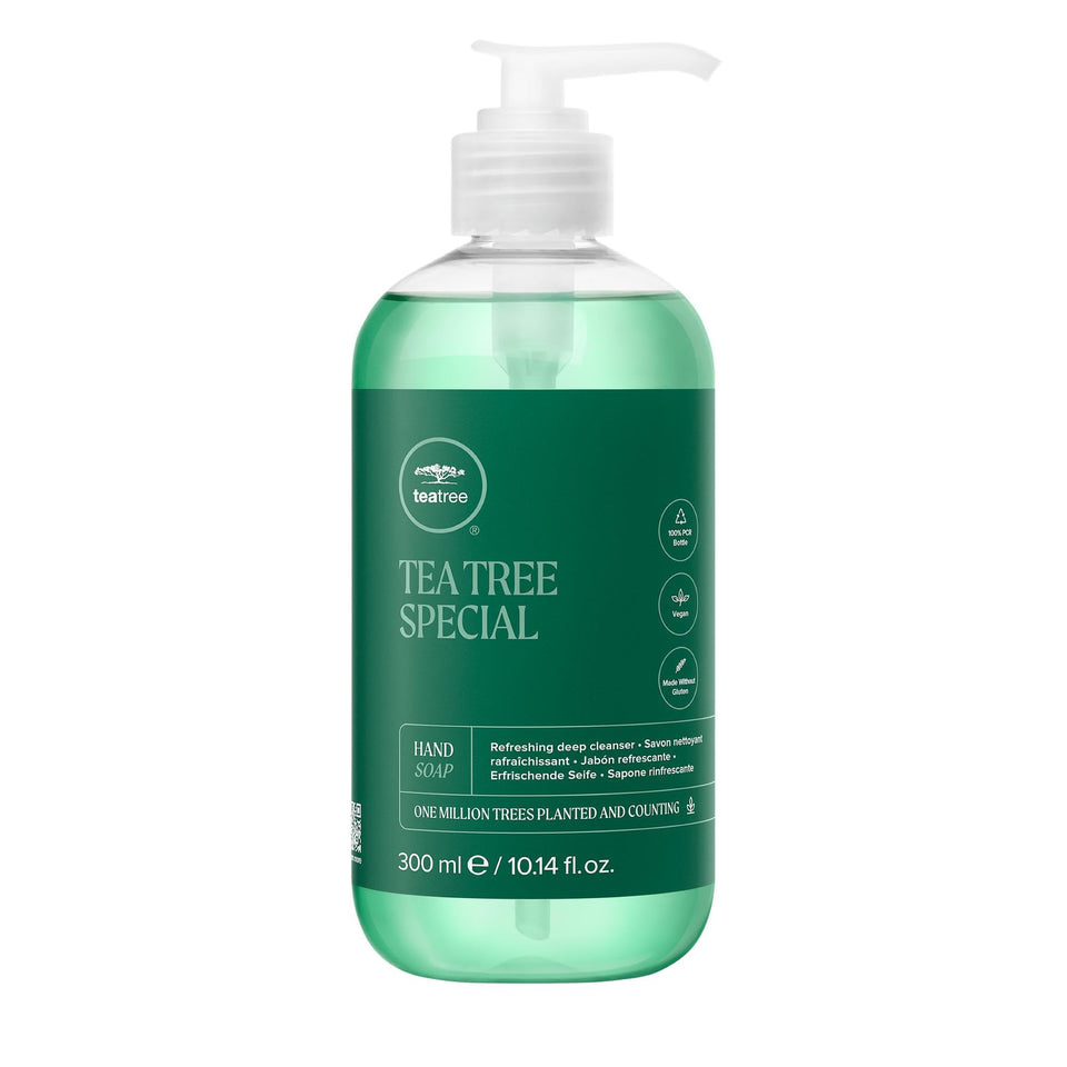 Tea Tree front packaging showing bottle and clear label for easy identification