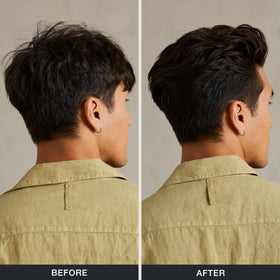 Tea Tree in-hair application demonstrating leave-in smoothing benefit