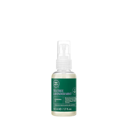 Tea Tree front packaging showing bottle and calming benefits