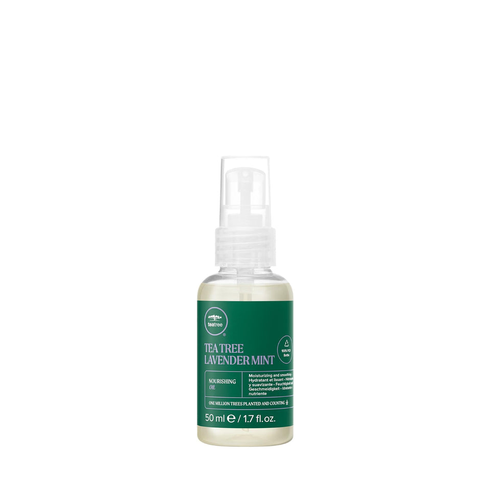 Tea Tree front packaging showing bottle and calming benefits