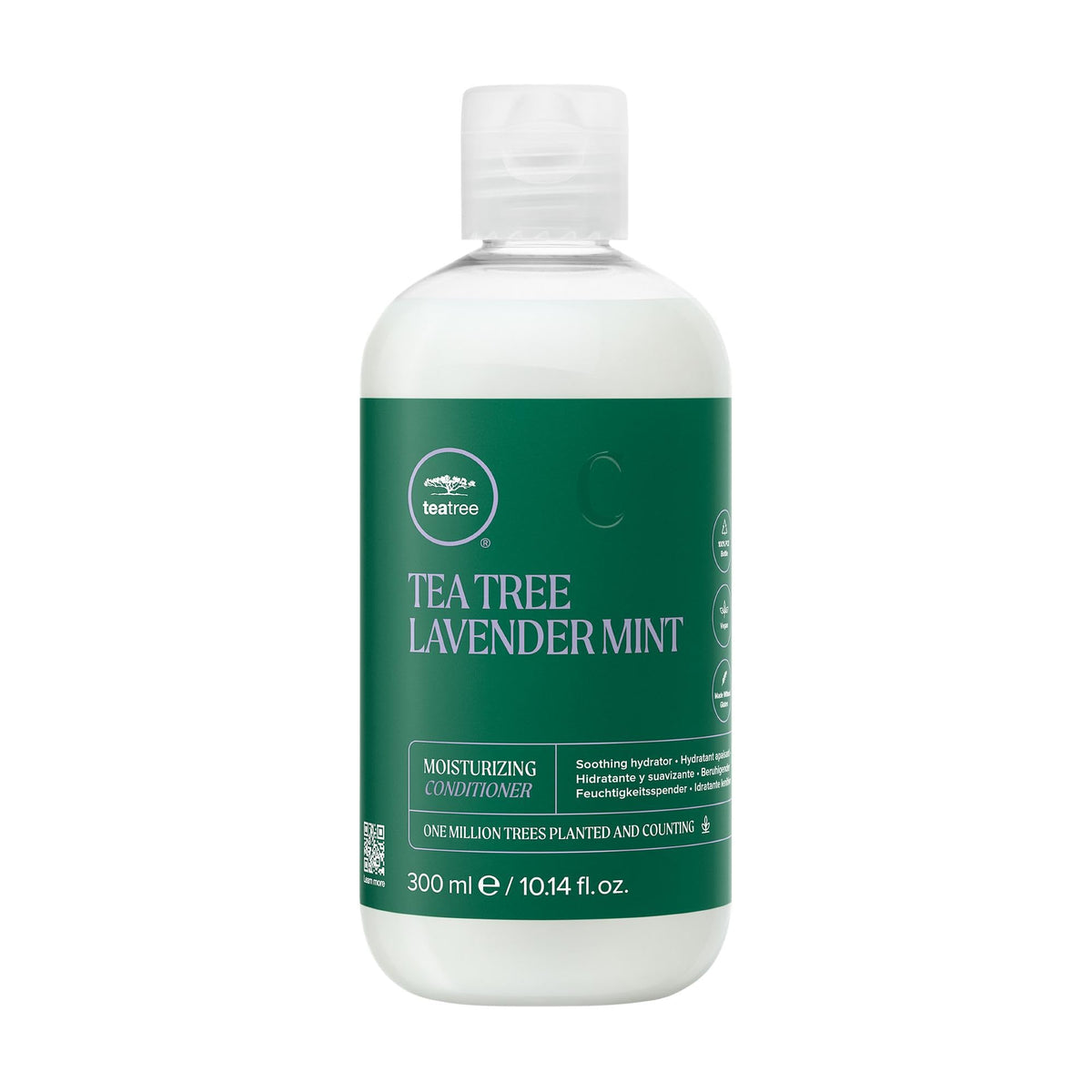 Tea Tree front packaging showing bottle and calming lavender benefit