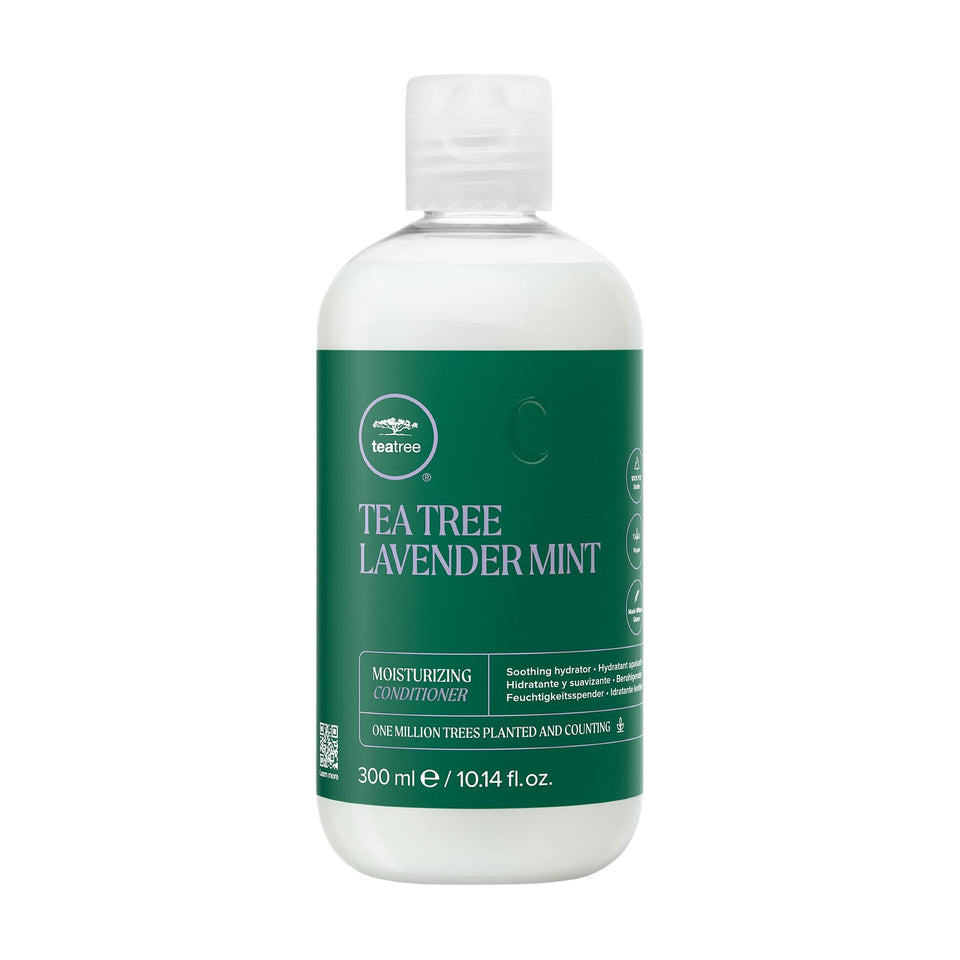Tea Tree front packaging showing bottle and calming lavender benefit