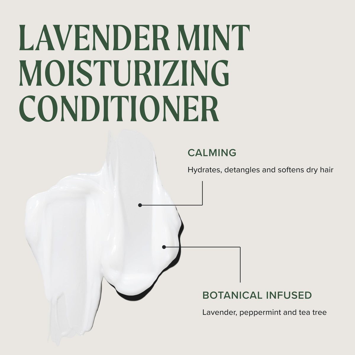 Tea Tree pump closeup revealing silky conditioner texture benefit