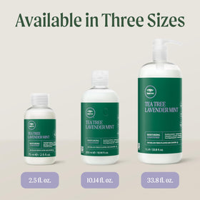 Tea Tree multiple bottles on shelf showing professional salon-size benefit