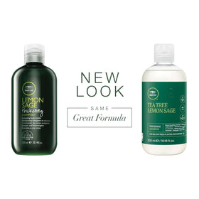 Tea Tree lifestyle in bathroom showing volumizing results and freshness