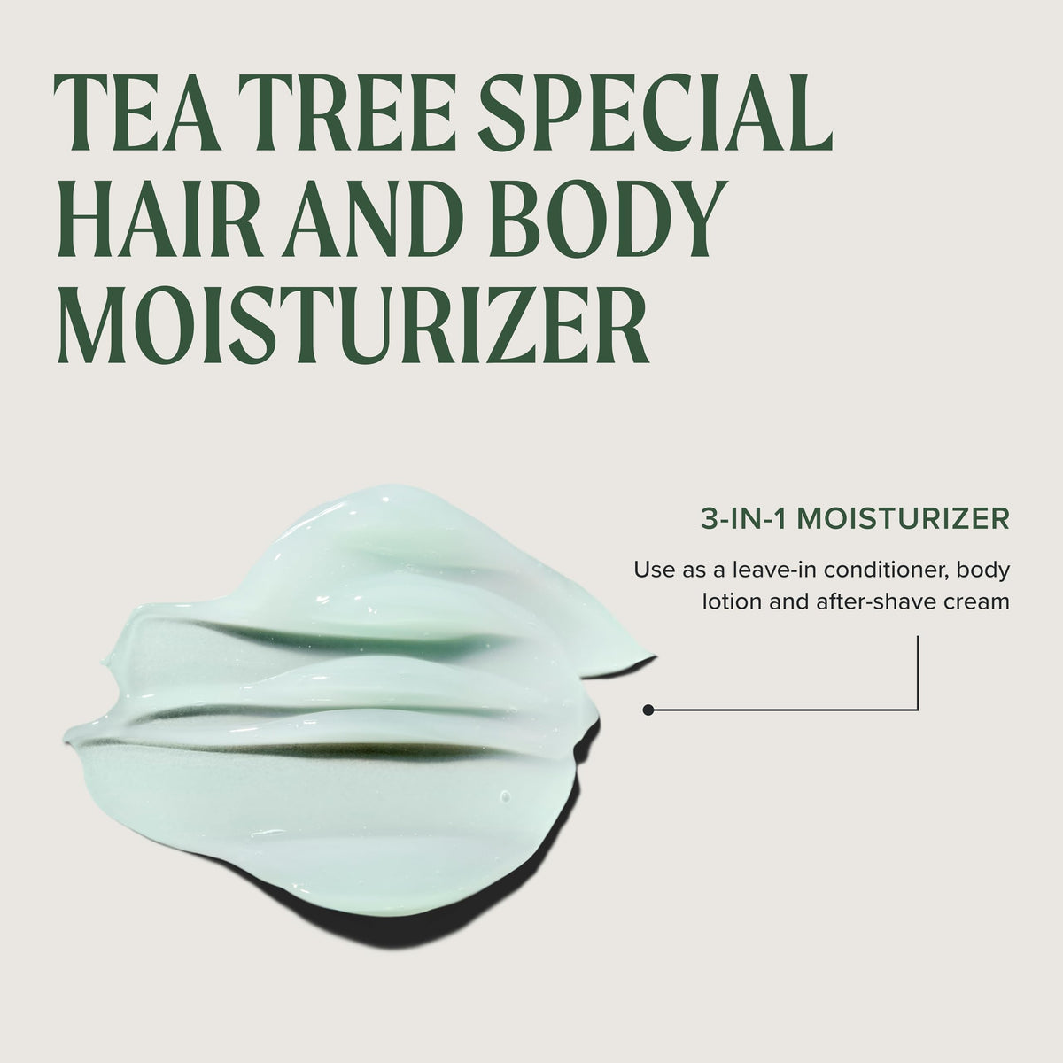 Tea Tree pump dispenser detail for quick, mess-free product release