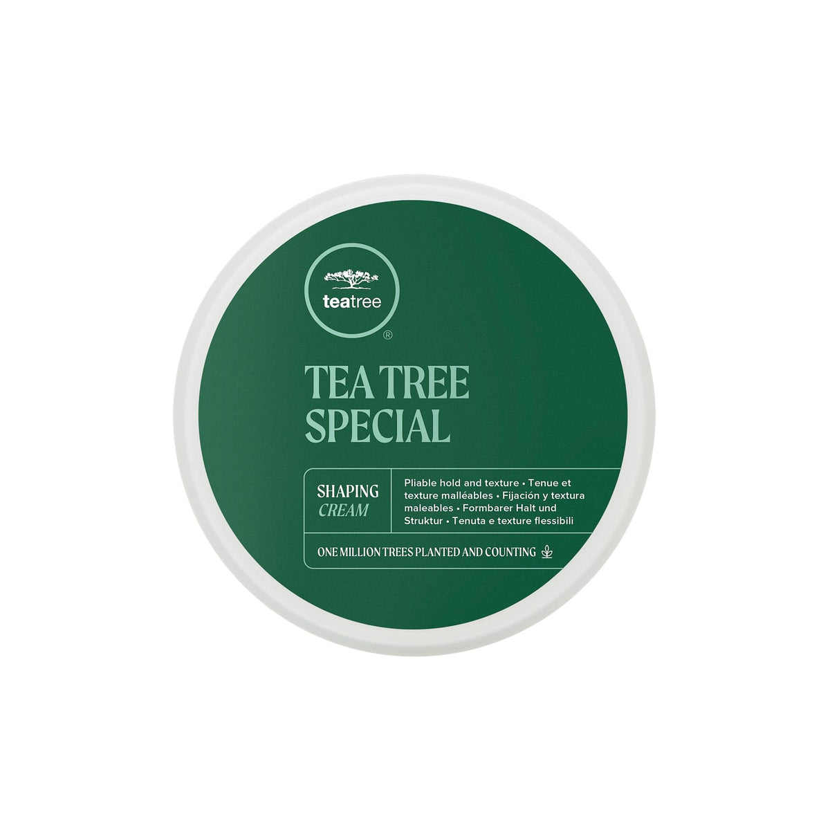 Tea Tree front packaging showing jar and brand, highlights salon-quality hold