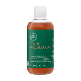 Tea Tree front bottle showing product and size, clear label benefit