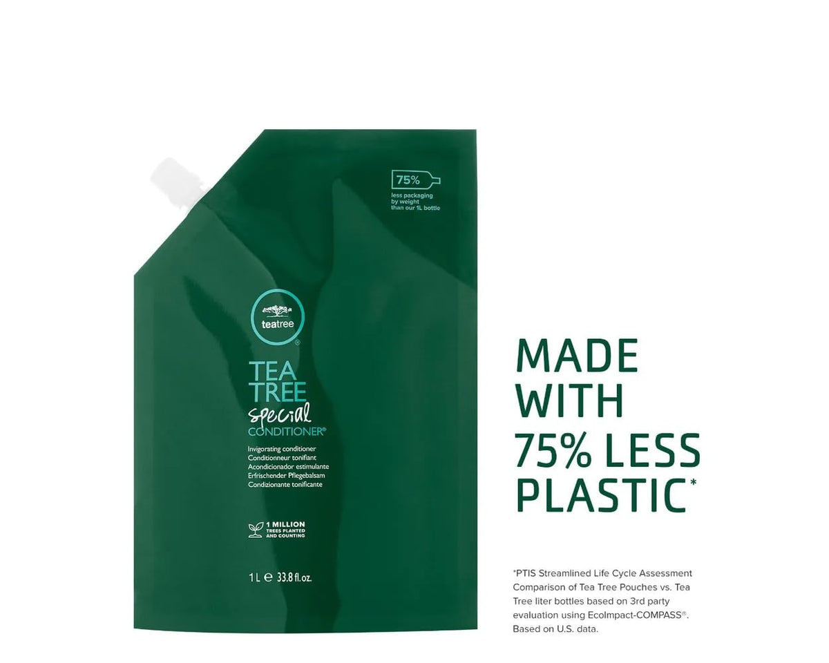 Tea Tree conditioner texture close-up highlighting smooth consistency