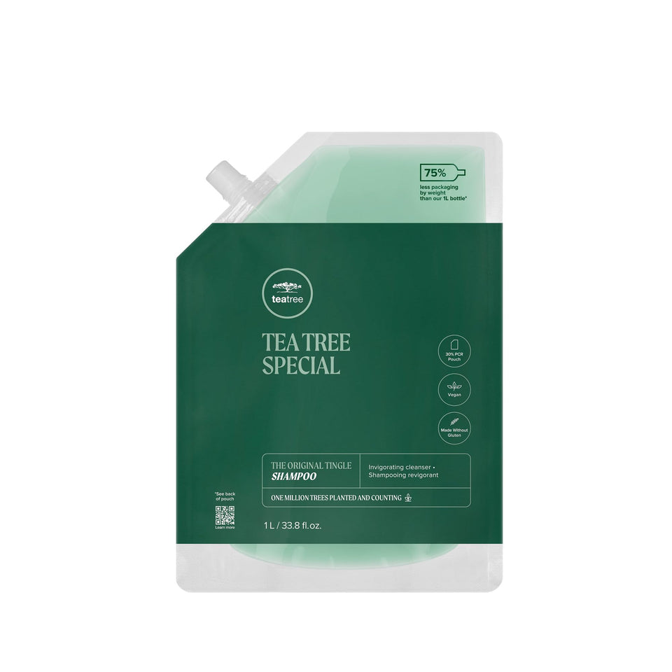 Tea Tree front packaging showing full 33.8 fl oz bottle and benefit of deep clean