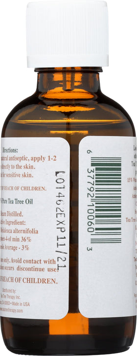 Tea Tree Therapy dark glass close-up protecting oil potency benefit