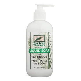 Tea Tree Therapy front packaging showing the label and pump, convenient multiroom supply
