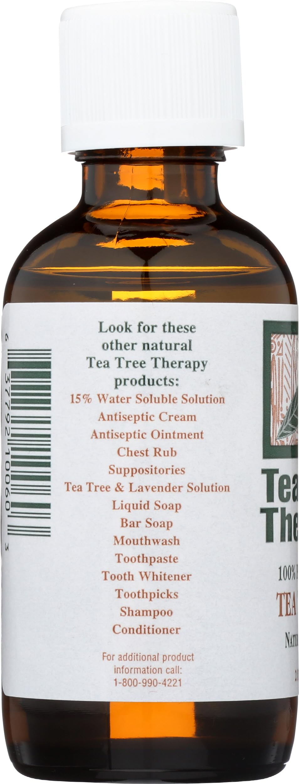 Tea Tree Therapy beside ruler for size comparison and travel convenience