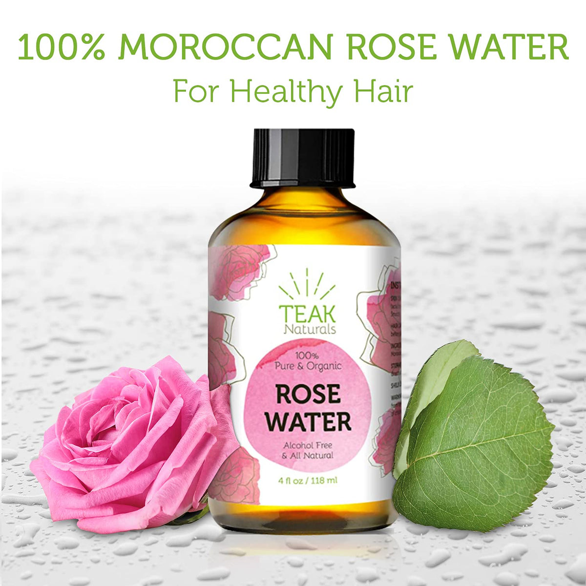 Teak Naturals applied to hair to smooth frizz and add gentle shine