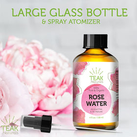 Teak Naturals misting on face providing instant cooling and refreshment