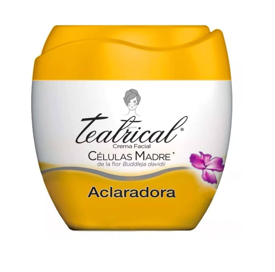 TEATRICAL front packaging of 200 g brightening facial cream showing label and size benefit