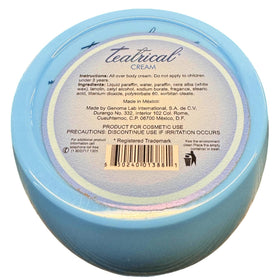 TEATRICAL label detail showing ingredient list and usage guidance for informed choice