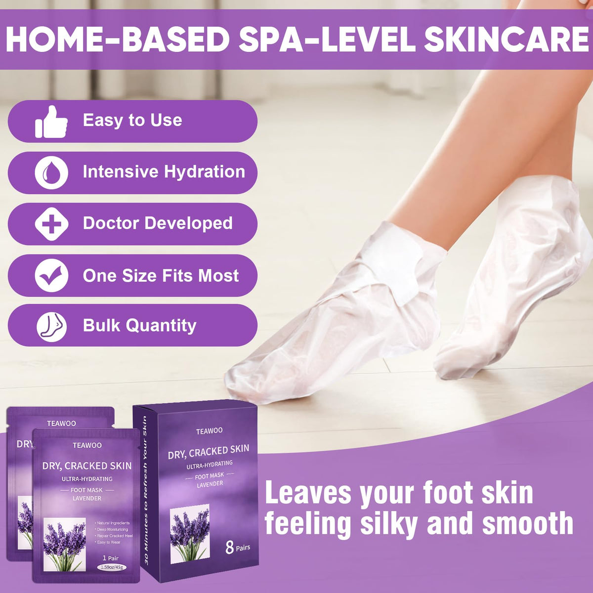 TEAWOO before and after heel comparison showing smoother skin benefit